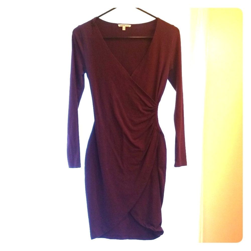 Charlotte Russe Maroon Side Cinch dress